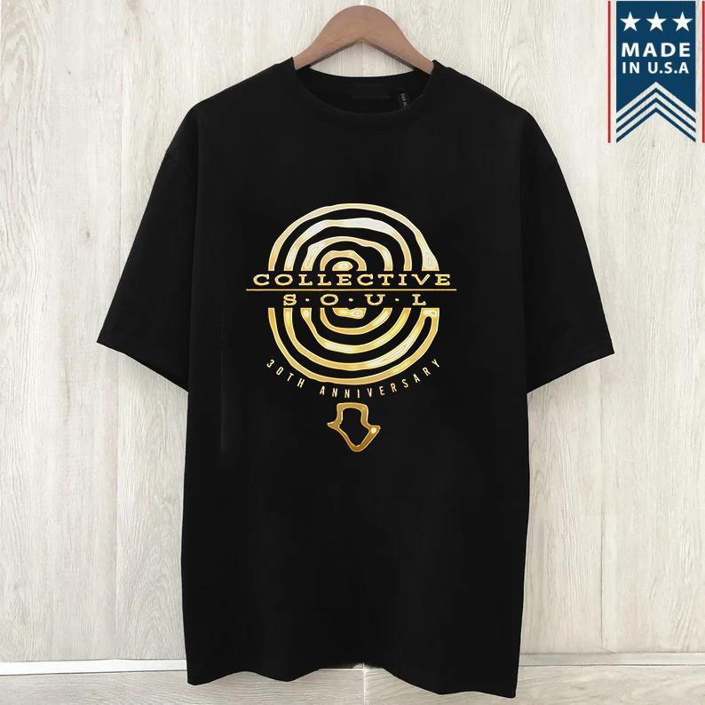 Collective Soul Band 30th Anniversary Short Sleeve T Shirt Full Size Unisex T-Shirt XXL