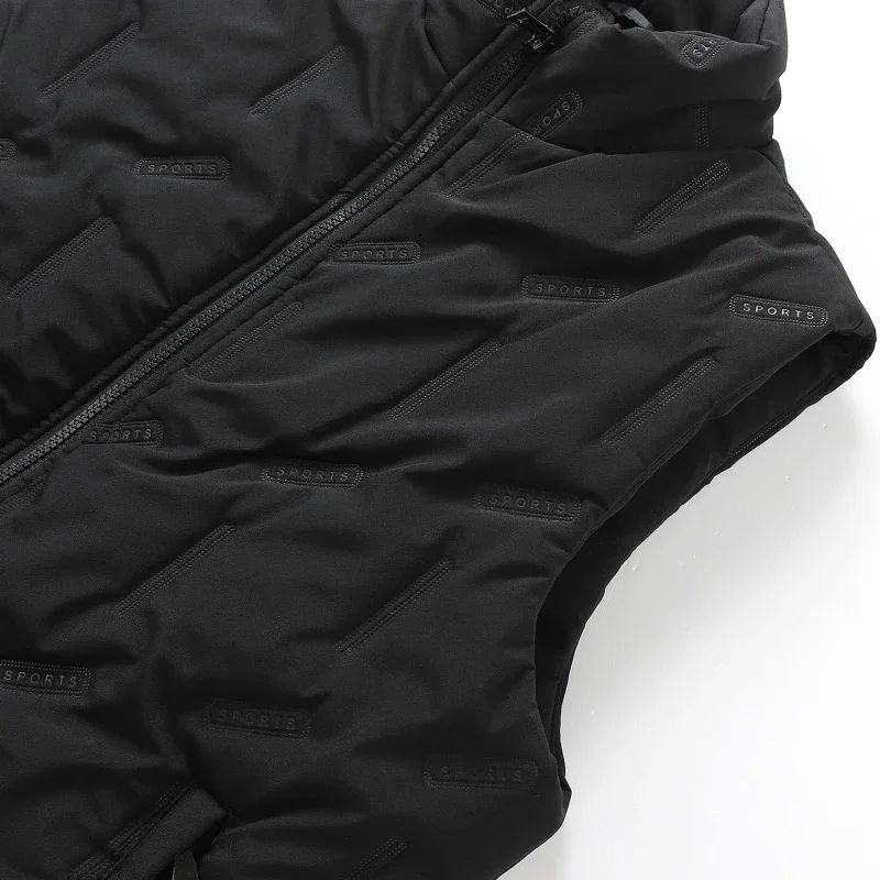 Large Size Men's Winter Vest Fur Fleece-Lined Warm Sleeveless Jacket Male Thicke Cotton Padded Casual White Big Plus Work