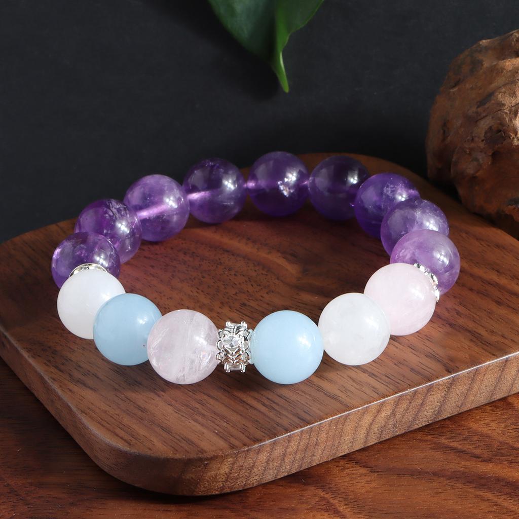Natural amethyst morganite crystal bracelet versatile fashion commuting Douyin live broadcast explosion to send girlfriends and friends
