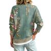 Women's Casual Button-Front Floral Print Jacket Retro for Everyday Wear