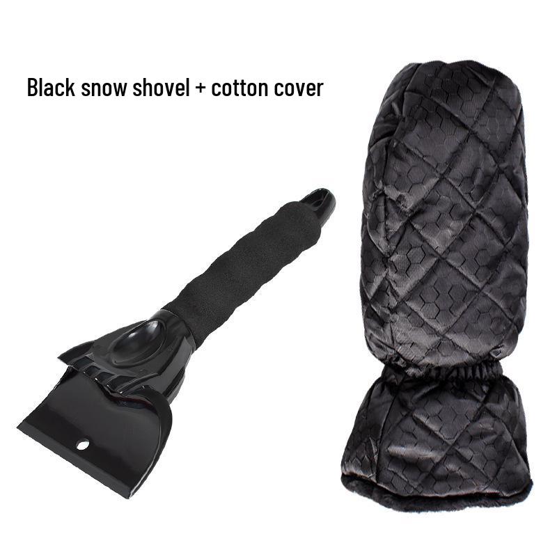 Car Snow Shovel with Warm Plush Gloves and Ice Scraper