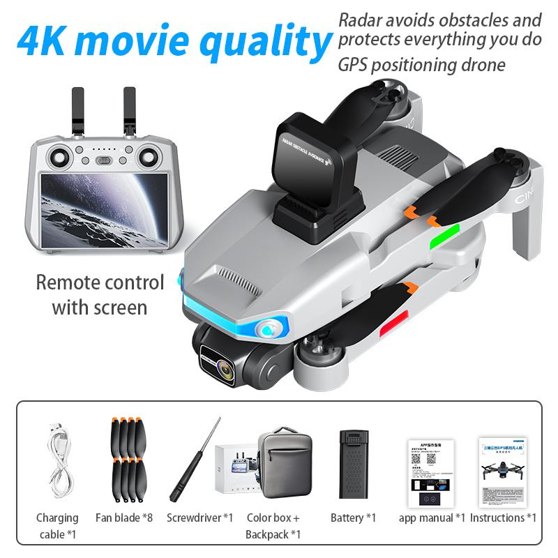 AE3 Pro Max PRO Max GPS Drone 4K Dual Camera 5G Wifi FPV 3-Axis Gimbal Professional Obstacle Avoidance Quadcopter RC Dron Toy