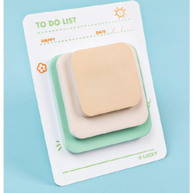 Multicolor Memo Pad 3 Size Adhesive Notepad Decal Scrapbooking DIY Diary Sticky Note Office Supplies Kawaii Stationery