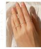 MODIAN Sterling Silver S999 Minimalist Hammered Stackable Sparkling Ring for Women