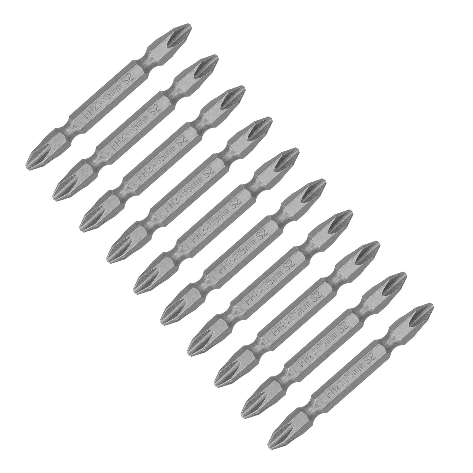 

65 мм PH2 Насадки для отвертки Магнитная головка для электрической отвертки S2 Двусторонняя крестовая бита(Пескоструйная обработка )