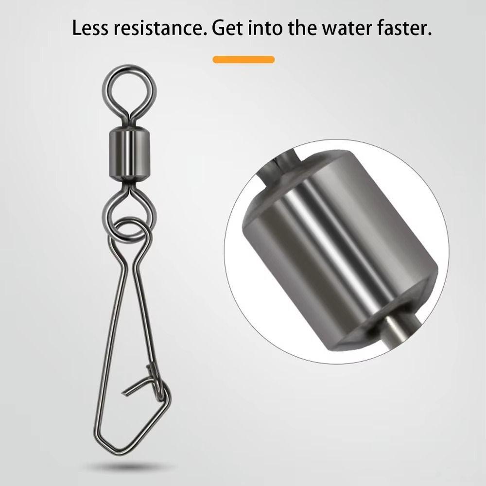 8 Word Loop Rolling Swivel Snap Bearing Tackle Tool New Swivels Tackle