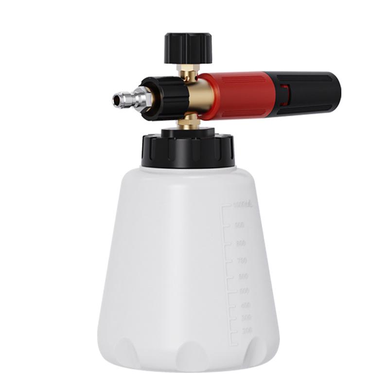 High-Pressure Foam Cannon Car Wash Gun with Fan-Shaped Nozzle, 1000ml New Black and Red Foam Cannon