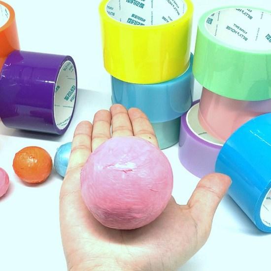 Billy's House Tape Ball 20M 15 Colors Party Pack Toy Ball Making 4.8cm, Popular Korean Game