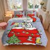 3Pcs Snoopy'S Festive Doghouse Bedding Sets For All Sizes New 3D Printed Bed Cover Comforter Duvet Cover Pillowcase Bedroom Decoration