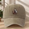 Trendy Versatile Fashion Horse Head Print Washed Vintage Soft Top Sunshade Baseball Cap Unisex Baseball Cap