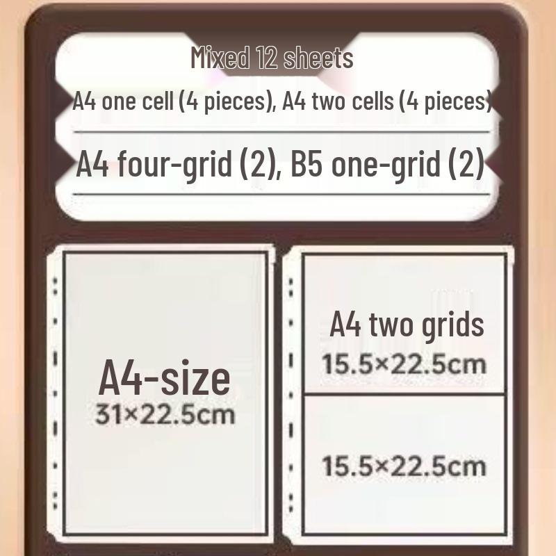 Family Document Storage Bag: Leather Magnetic Buckle A4 Album for Certificates, Receipts & Documents