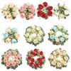 23/33cm Size Artificial Flowers Wreath Garland Style Silk Material Artificial Flowers Garland Wreath Shape Fake Flowers