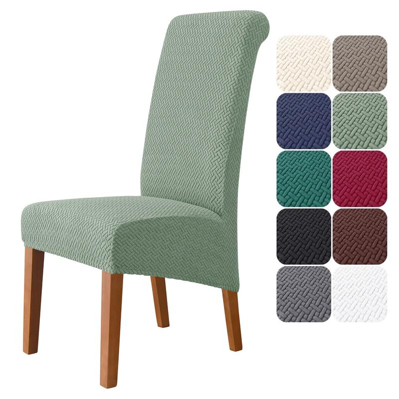 Jacquard Dining Chair Cover Stretch Universal Size Cheap Chairs Seat Covers With Back for Wedding Home Cafe Party Banquet
