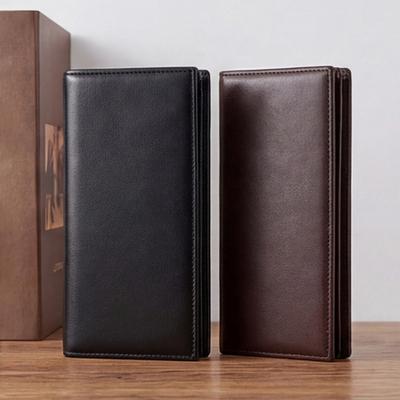 Men Slim Clutch Wallet Large Capacity Card Holder Wallet Cash Wallet with ID Card Window Bifold Long Wallet Gift for Father Husband