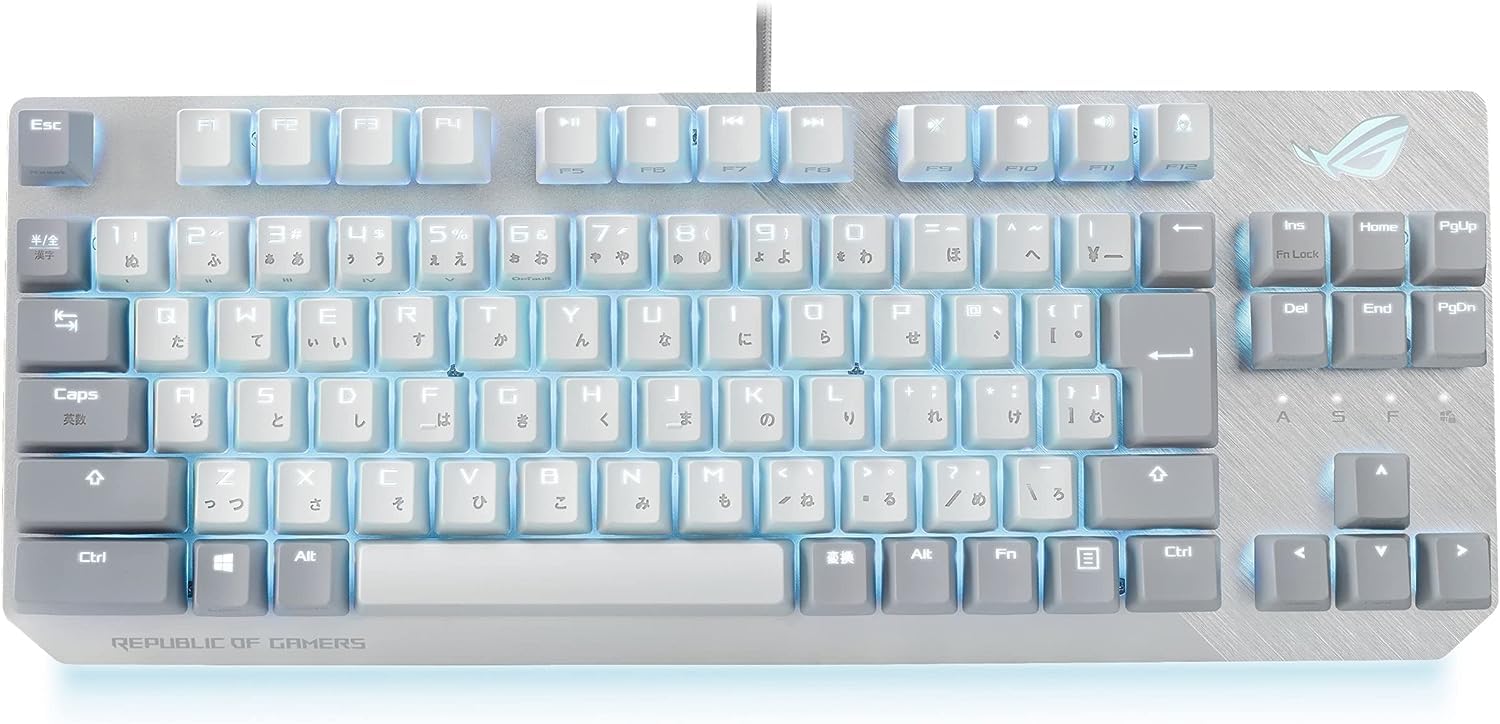 

Ігрова клавіатура ASUS ROG Strix Scope NX TKL Moonlight White Дротова Механічна японська розкладка Компонування RGB FPS Сумісний ROG NX Switch Алюмінієва рамка