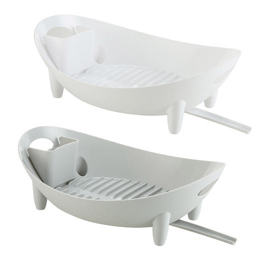 Countertop Dish Rack Plastic Dish Drying Rack Tableware Holder Bowl And Utensil Holder with Drainage for Kitchen Counter Sink