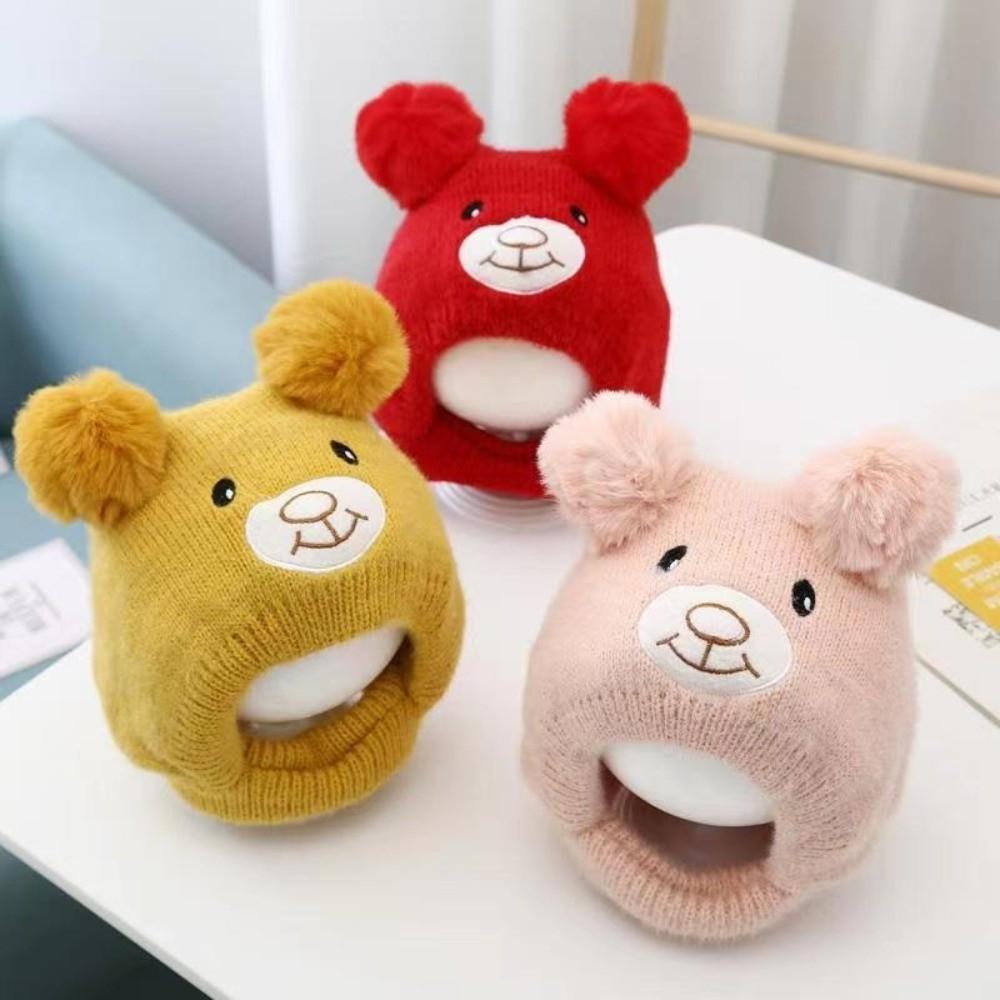 Plush Baby Winter Hats Coldproof Newborn Cap Cute Warm Bonnet Kids