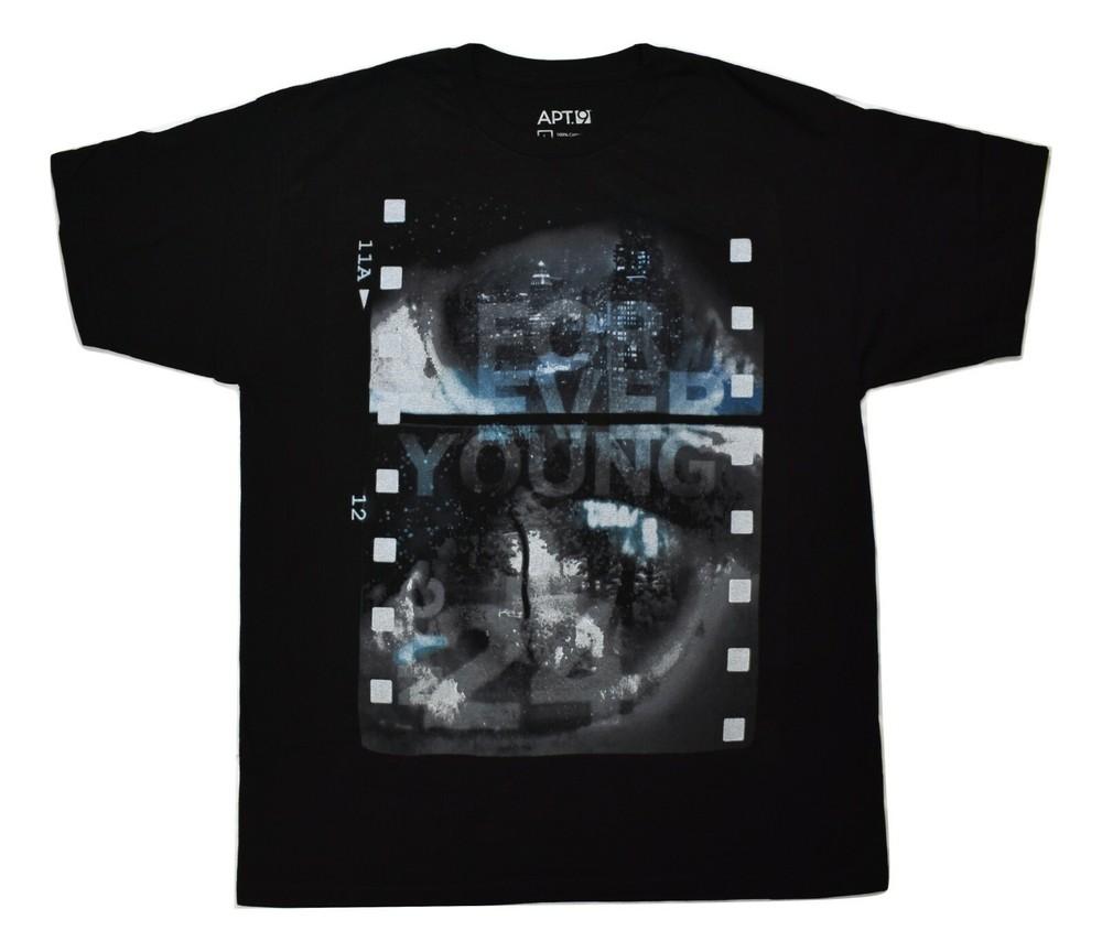 

Apt.9 Brand Mens Forever Young Film Strip Black Tee Shirt New L 4XL