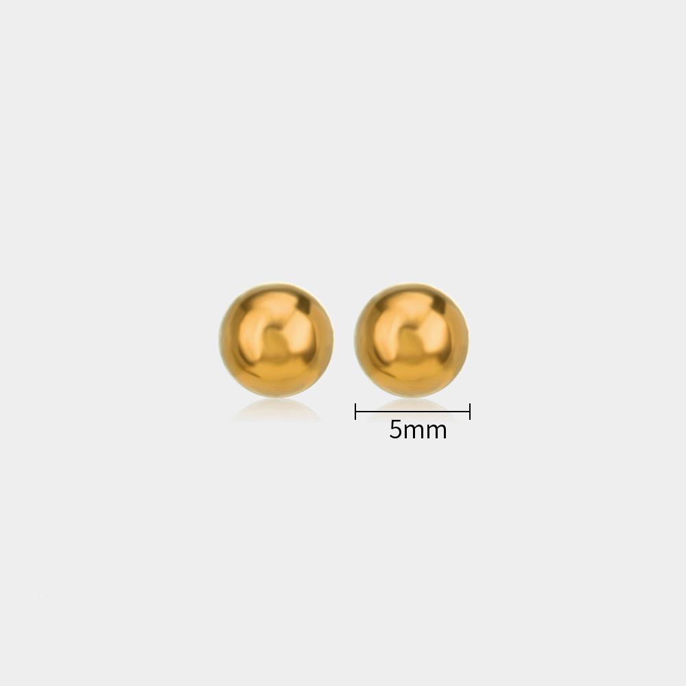 Edelstahlkugel Runde Ohrstecker Für Frauen Mädchen Punk Mode Geometrische Halbe Metallohrringe Trendiger Partyschmuck Geschenke