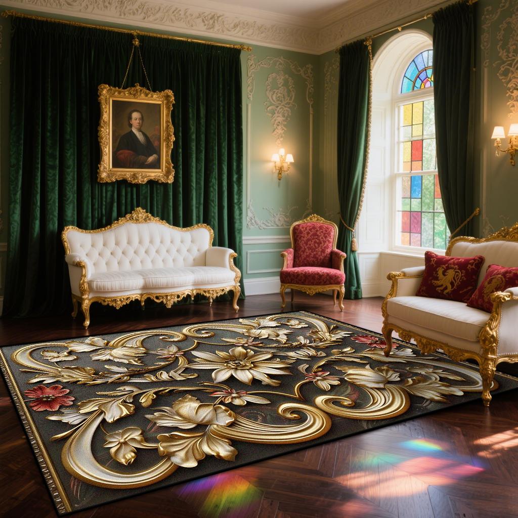 European Style Luxury Living Room Carpet Noble Decoration Large Area Bedroom Lounge Rugs Fluffy Soft Dining Room Floor Mat Tapis