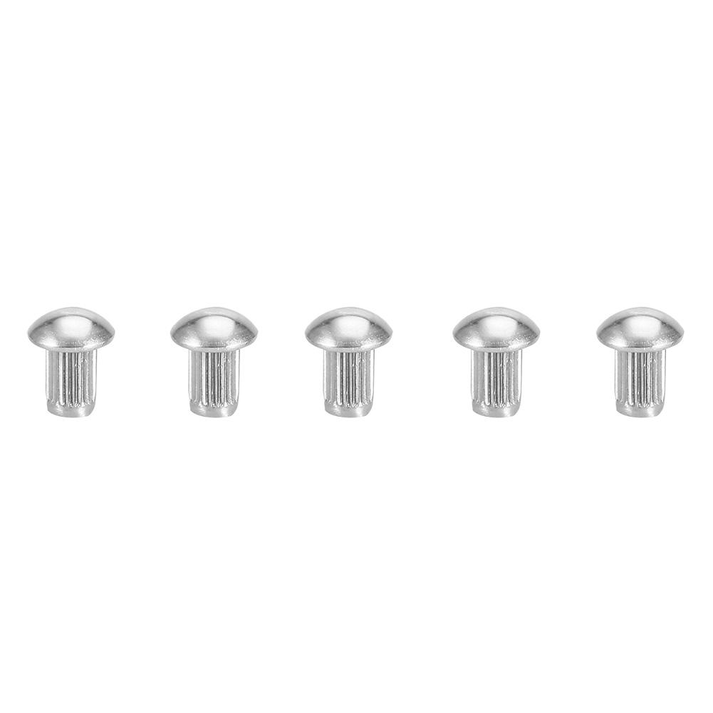 50pcs M5 Stainless Steel Round Head Knurled Shank Rivets Assortment Set (M5*8)