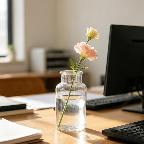 Yousheng Small Vases for Flowers, Mini Clear Glass Bud Vases, Mini Flower Vase for Wedding Table Centerpiece Home Decor,