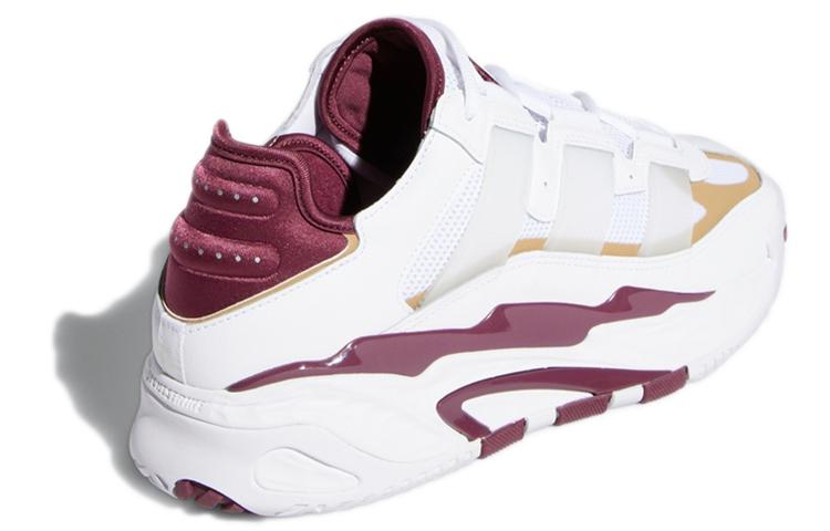 Adidas Originals Niteball Wear Resistant Retro Basketball Shoes White Red Unisex 'White Red' S24141