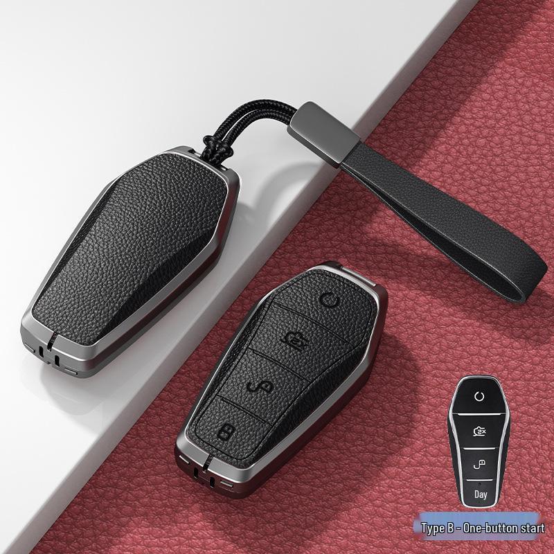 BYD Han Key Case: Fits BYD Qin Pro, Song Max, New Energy, Tang, and Song Plus Car Bagi with Metal Shell