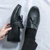 Tassel Men Leather Shoes Slip-On Men Flats Leather Fashion Dress Shoes Banquet Hiking Loafers Comfortable Business Driving Shoes