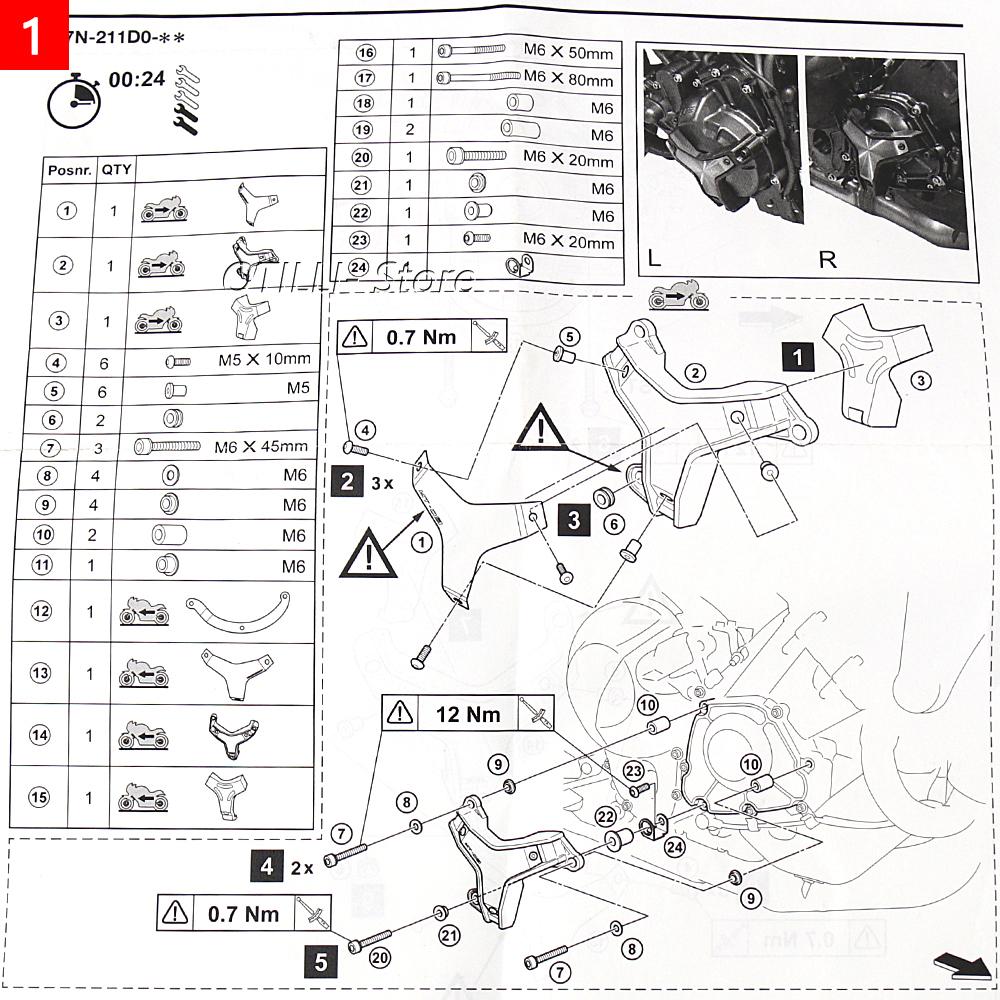 2021 NEW Motorcycle Parts For Yamaha Tracer 9 GT MT-09 MT09 Tracer Side Sliders Engine Guard Protection Crash Pads