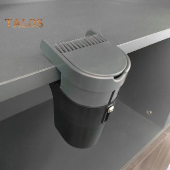 Trash Can 0.5L Mini Hanging Desktop Garbage Can with Broom Brush Compact Design Easy To Install Tiny Trash Bin Countertop Wastebasket