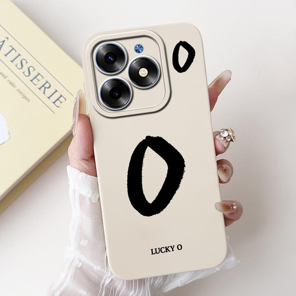 For Tecno Spark Go 2024 Case BG6 BG6i Pop 8 Simple A Z Letters Silicone Camera Protection Funda On Tecno Spark 20 20C Back Cover