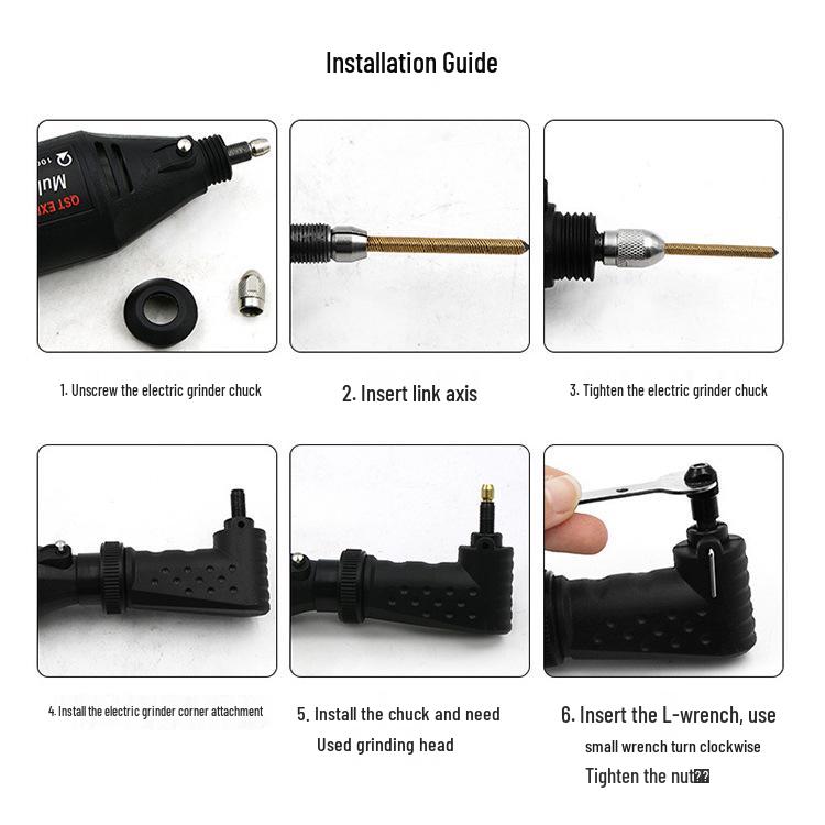 90° Right Angle Electric Grinder Drill Converter Tool