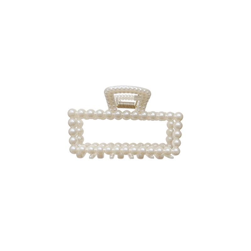 Elegant Korean Pearl Shark Hairpin Clip for Back of Head 