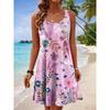 Abito da Donna Senza Maniche Estivo Casual Largo Abito da Spiaggia Elegante da Festa Midi Morbido Comodo per l'Uso Quotidiano Vestidos