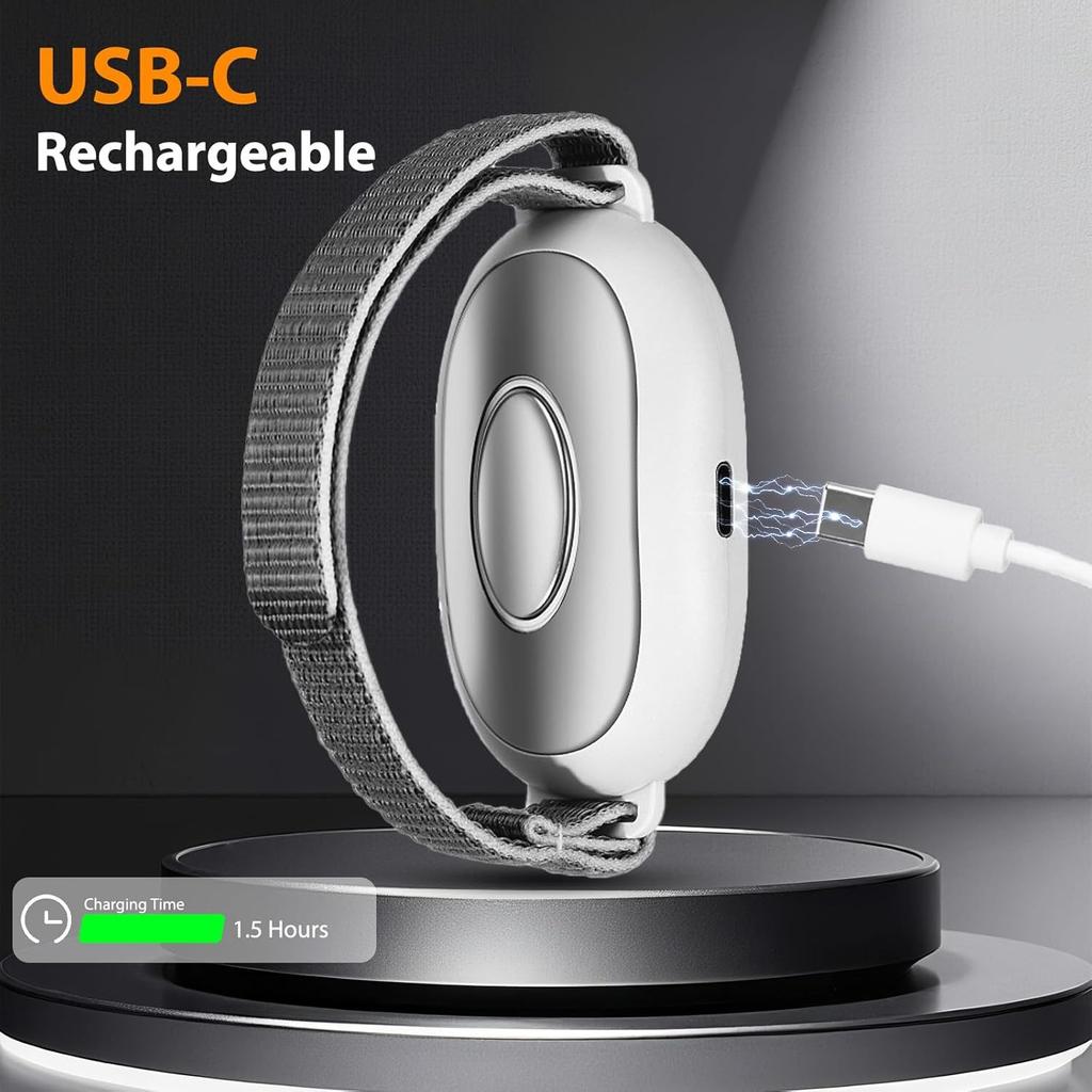 Handheld Schlafhilfe, Tragbares Angst-Schlafstörungs-Linderungsgerät Verbessern Sie den Schlaf, USB-Wiederaufladbar & 20 Intensitätsstufen, Weiß