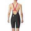 Swimsuit Racing One Piece Spats Black X Red Size S [Arena] (Open Back/Half Leg) Women's (BKRD)