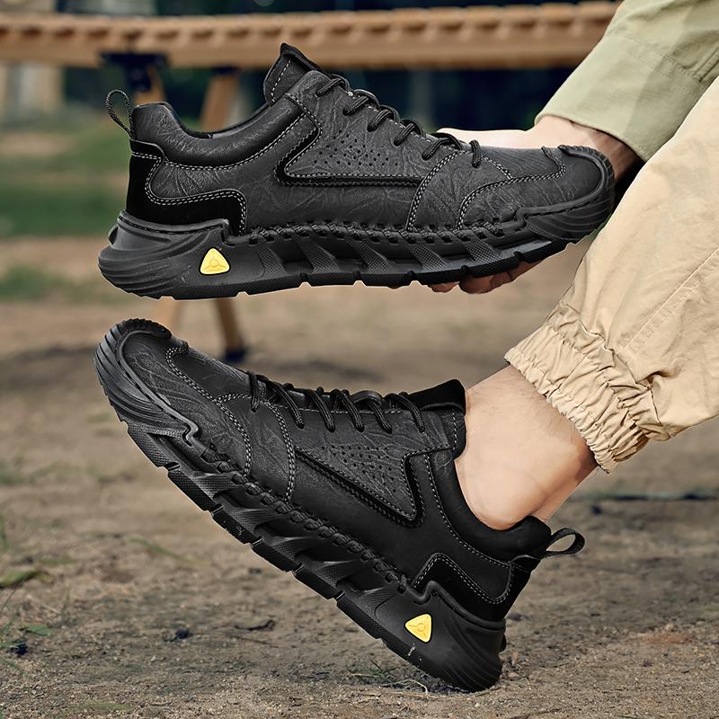 Pantofi casual pentru bărbați din piele naturală, lucrați manual. Mocasini confortabili și respirabili