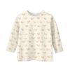 Print Tops For Youth Girls Round Neck 3/4 Sleeves T-Shirts Trendy Tops Outfit Tees