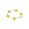 15MM Durchgehender Titanstahl 18K Beidseitiges Glücksklee Fünf Blumen Armband