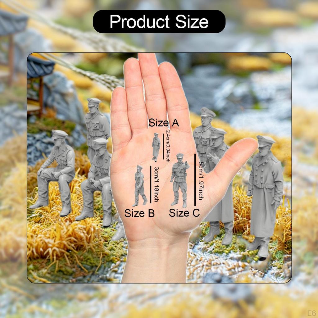 8 Count Miniature People Figurines for Diorama And Hobby Projects