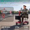 TODIMART X17 Foldable Mobility Scooter for Adults, 30km Range, 130 kg Load Capacity, Anti-Tip Design, Replaceable Battery, Portable Mobility Scooter