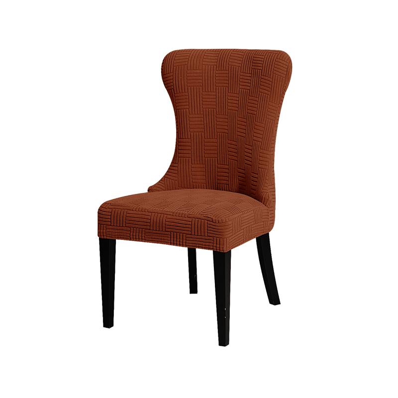 

Thickened High Back Curved Chair Cover Home Dining Room Elastic Jacquard Chair Cover Modern Minimalist All Seasons Universal