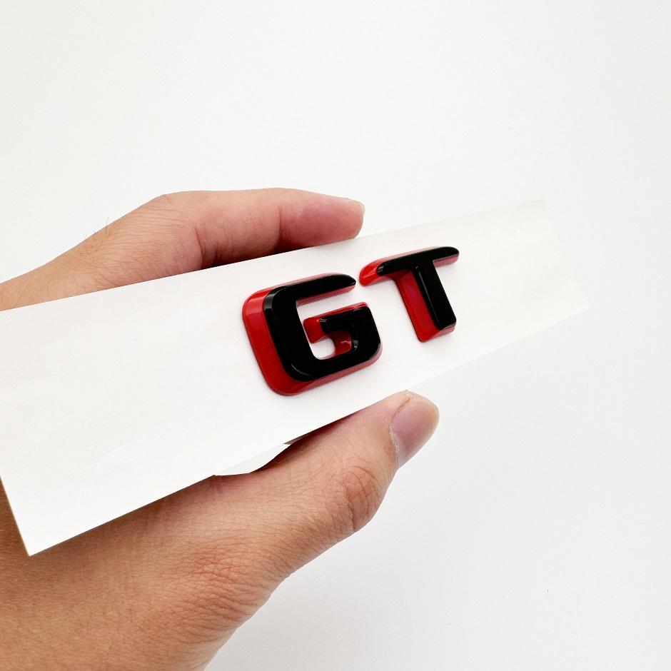 ABS 3D Chrome Silver Black Red Red Emblem Sticker Logo For C190 Series GT GTS GTC GTR Car Rear Trunk Badge Decal Accessories