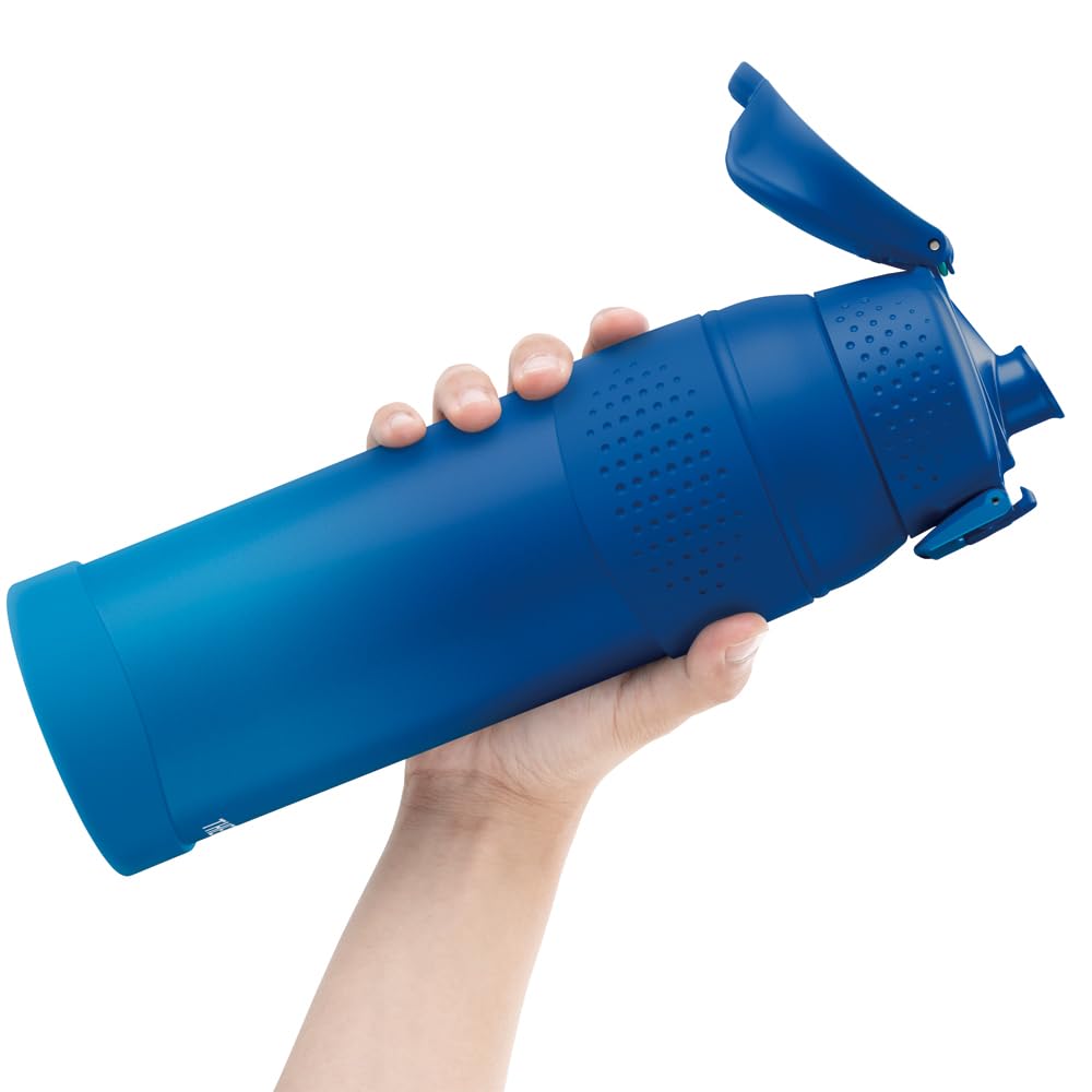 Thermos Vacuum Insulated Sports Bottle Blue Gradient Open Suitable for Sports Keeps Drinks Cold Only Dishwasher Safe 1.5L One-Touch Drinks, FJR-1501
