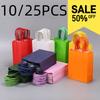 10/25pcs Gift Kraft Paper Bags Holiday Shopping DIY Multifunctional Recyclable Paper Bags with Handles Can Be Wholesale