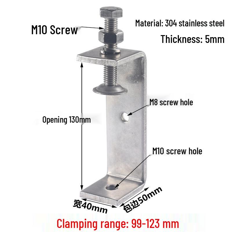 304 Stainless Steel U-Shaped Tiger Pipe Clamp Fastening Clip