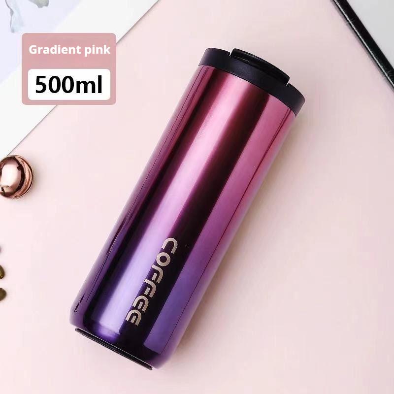 Stainless Steel 304 Coffee Mug 400ml/500ml Double Leak-Proof Thermos Mug Travel Thermal Cup Thermosmug For Gifts Vacuum Flasks