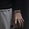 European and American new hot-selling men's retro double-headed keel bracelet Gothic bracelet, punk faucet bracelet