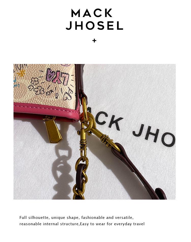 2024 High-End Graffiti Design Ketten-Bucket-Bag